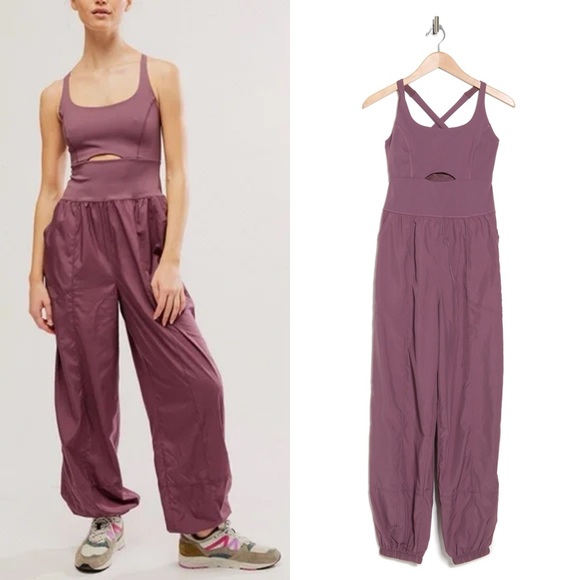 Free People Pants - NWT Free People Righteous Onesie Jumpsuit Purple Mountain